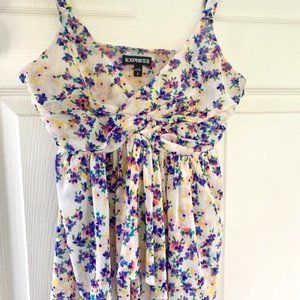 Express floral V-neck tank top